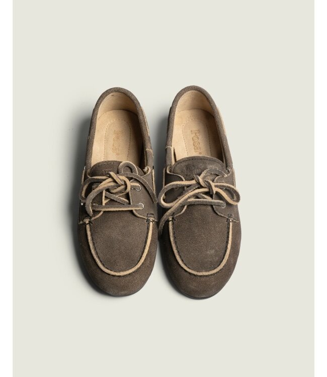 Posa Boat Loafer Brushed Suede Daytona Grey