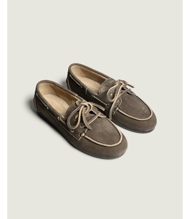 Posa Boat Loafer Brushed Suede Daytona Grey
