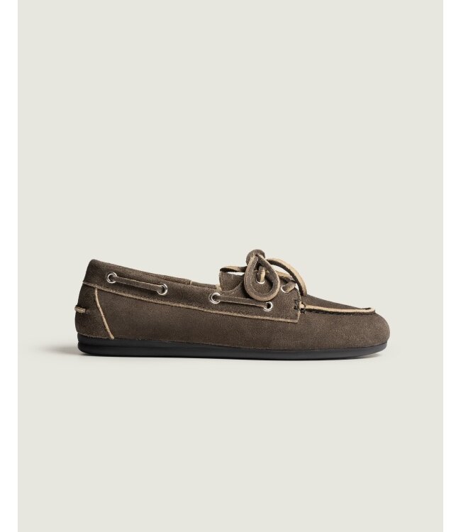 Posa Boat Loafer Brushed Suede Daytona Grey