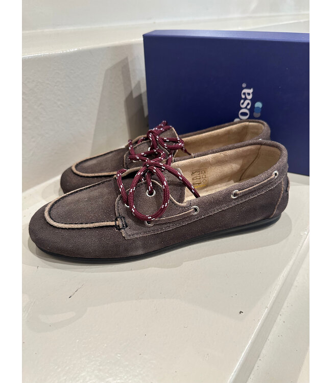 Posa Boat Loafer Brushed Suede Daytona Grey