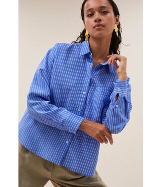 By Bar Lise stripe blouse blue/white