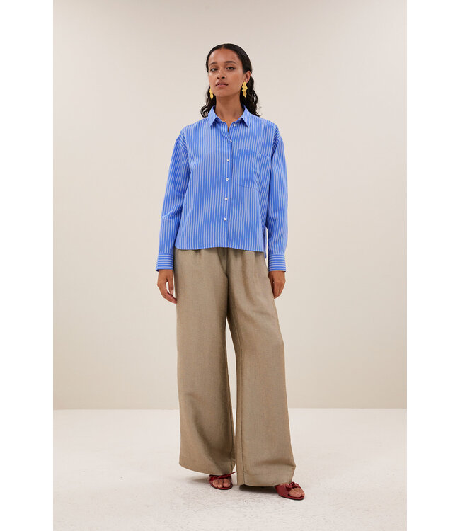 By Bar Lise stripe blouse blue/white