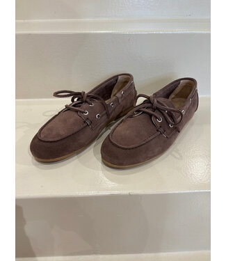 Posa Boat Loafer Suede  cocoa brown