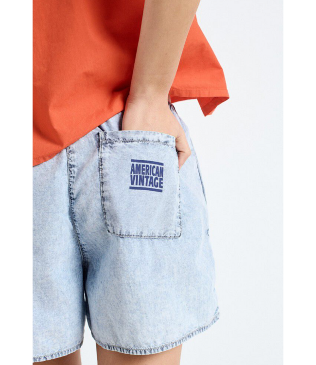 American Vintage Paybou Shorts Blue Snow