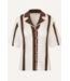 Stine Goya Short Sleeve Bowling Polo Baseball Stripes