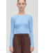 Stine Goya Long Sleeve Rib Top Bel Air Blue
