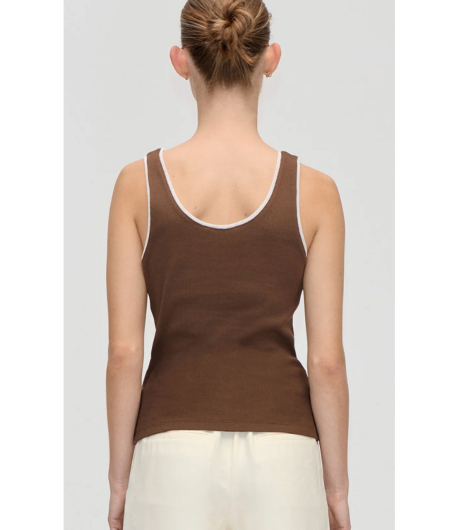 Stine Goya Rib Tank Top Chicory Coffee