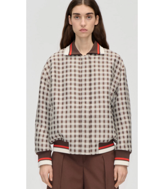 Stine Goya Collar Bomber Jacket Checks