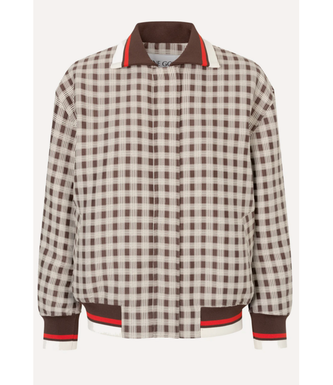 Stine Goya Collar Bomber Jacket Checks