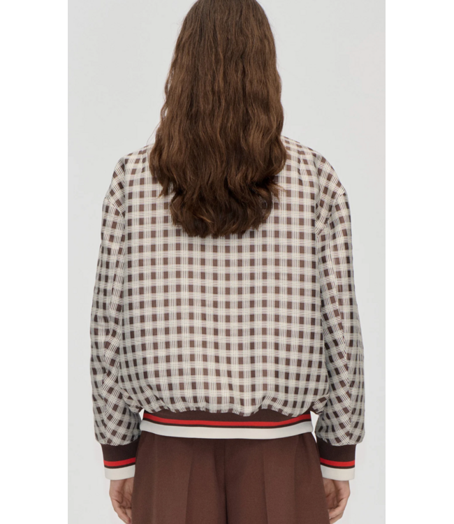 Stine Goya Collar Bomber Jacket Checks