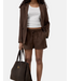 Closed Elasticated shorts maple brown