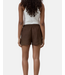Closed Elasticated shorts maple brown