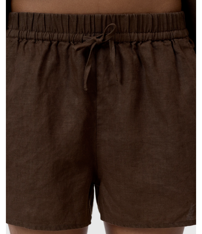 Closed Elasticated shorts maple brown