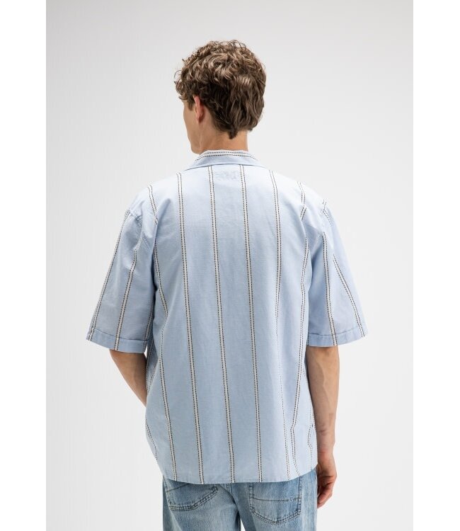 Butcher of Blue Quinn linen stripe shirt