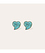 Gas Bijoux Bo Mirage Heart Stud Earring Turquoise