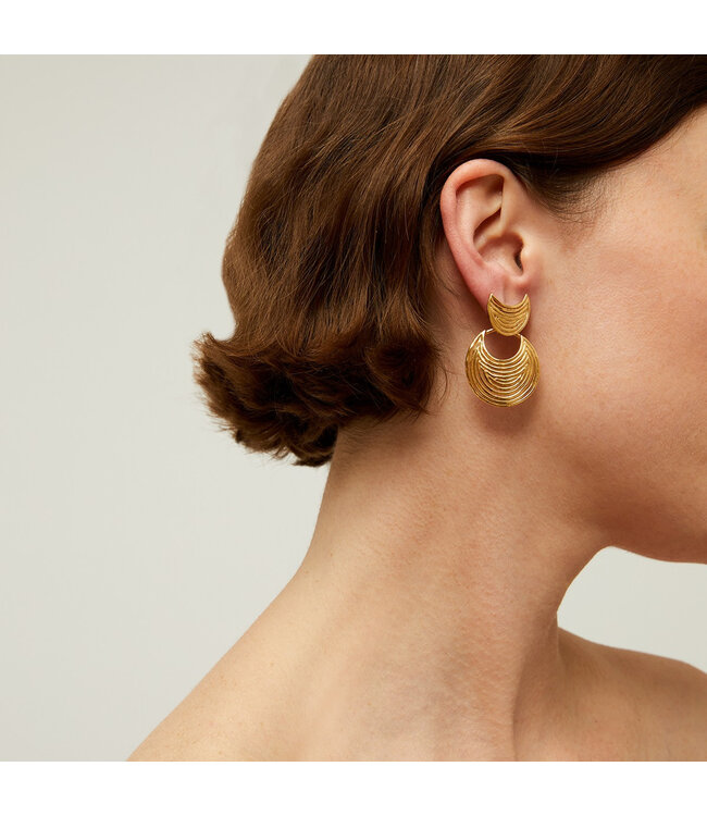 Gas Bijoux Luna Wave Mini Earring Gold