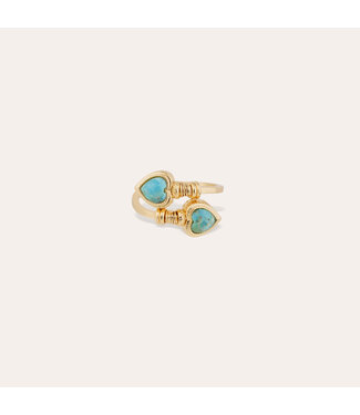 Gas Bijoux Duality Amore Ring Turquoise