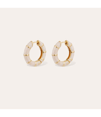 Gas Bijoux Bambou Mini Earring pink Pearl