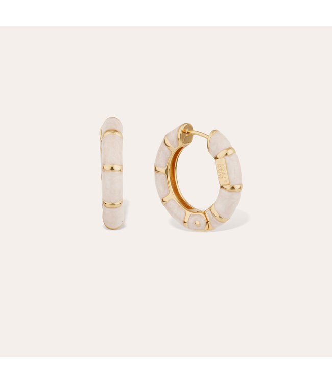 Gas Bijoux Bambou Mini Earring pink Pearl