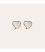 Gas Bijoux Mirage Heart Stud Earring White Pearl
