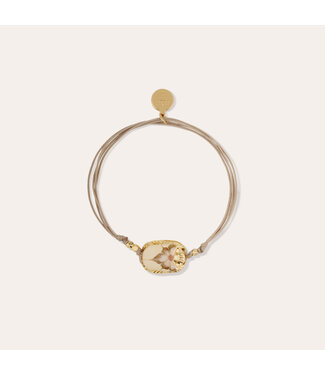 Gas Bijoux Scaramouche enamel Cord Bracelet Yellow