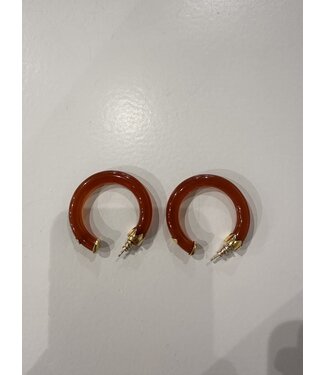 Gas Bijoux Caftan Hoop Earrings Light orange