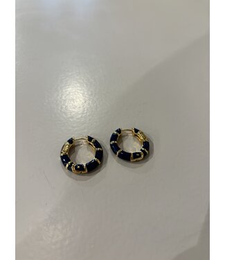 Gas Bijoux bambou Mini earring Navy Blue