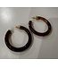 Gas Bijoux Caftan Hoop earring Brown Gold 1