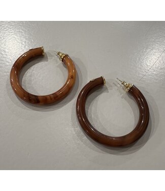 Gas Bijoux Caftan Hoop earring brown Gold 2