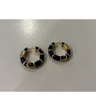 Gas Bijoux bambou Mini earring Navy Blue