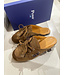 Posa Boat Loafer Mule Suede beads tabacco
