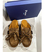 Posa Boat Loafer Mule Suede beads tabacco