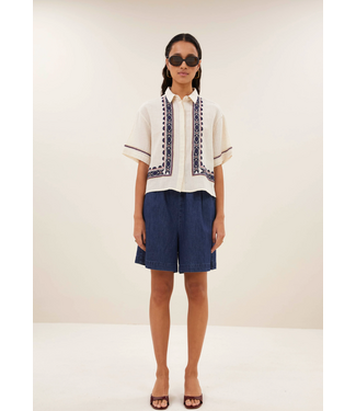 By Bar Jela Embroidery Blouse Sand