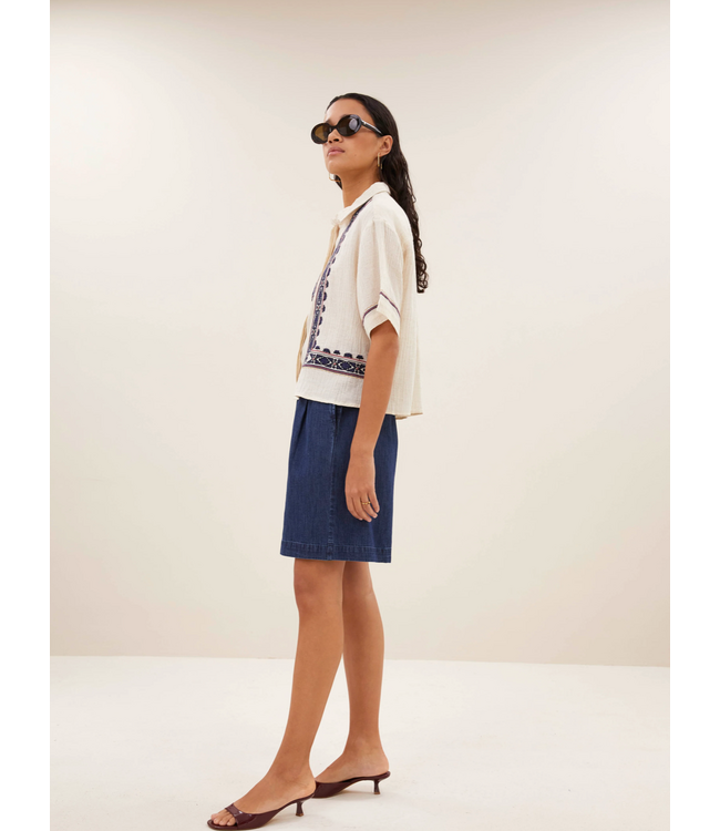 By Bar Jela Embroidery Blouse Sand