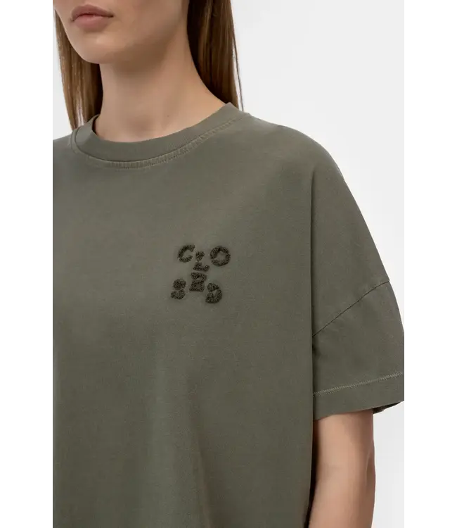 Closed Cropped t-shirt Cypress Green