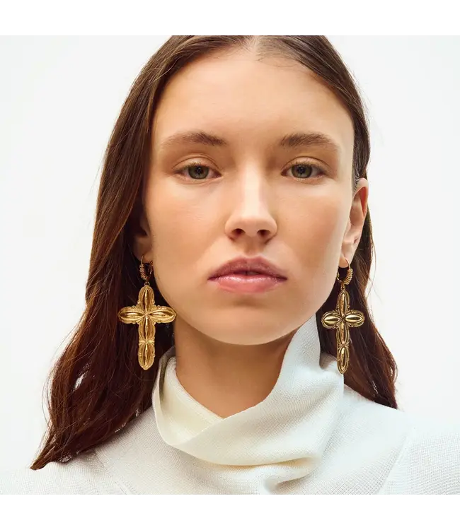 Gas Bijoux Toa Pax cross earrings
