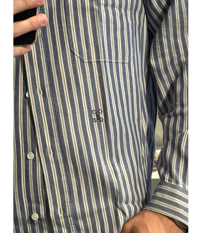 Closed stripe shirt button down cotton