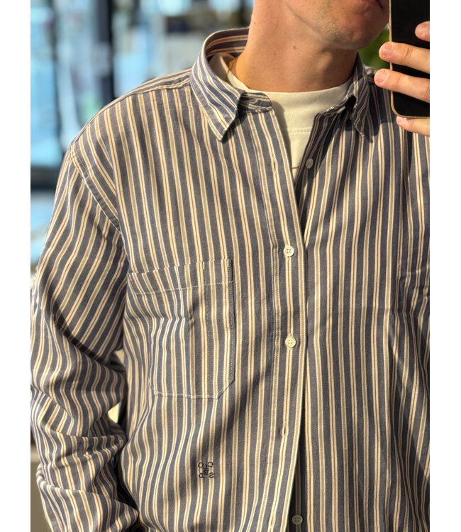 Closed stripe shirt button down cotton