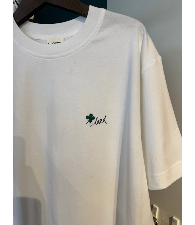 Closed Just got lucky white t-shirt