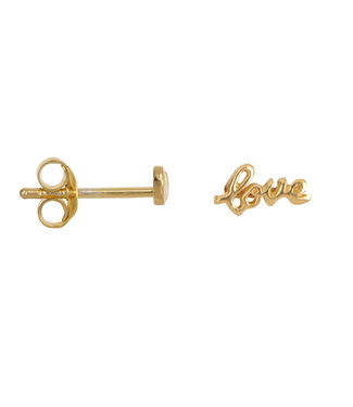 Betty Bogaers mini love stud gold earring (one piece)