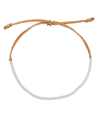 Betty Bogaers Copy of Hammered Heart Rope Bracelet Gold