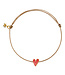 Betty Bogaers medium heart bracelet red enamel