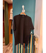 Genti Back print flower t-shirt black