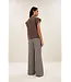 By Bar Mason pleats top chocolate brown