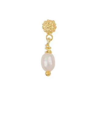 Betty Bogaers pearl Earring small gold (one piece)