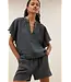 By Bar Vina Linen Blouse charcoal