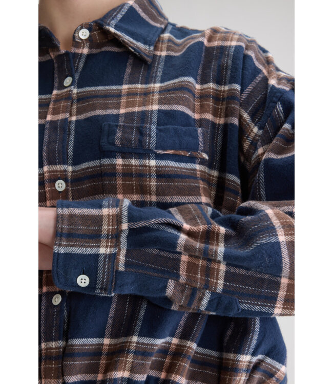 Bellerose Gemma Blouse Check P blue brown