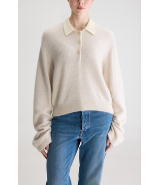Bellerose Dusto polo knit oyster