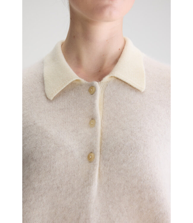 Bellerose Dusto polo knit oyster
