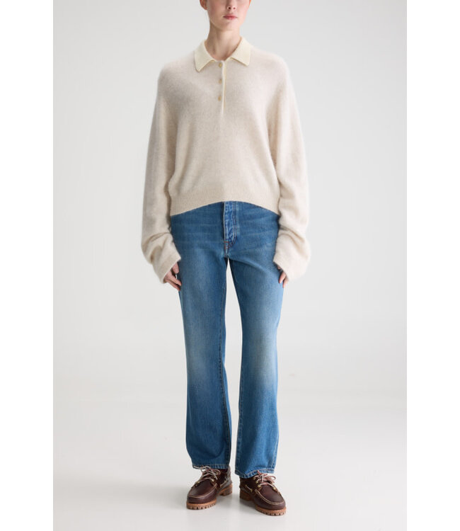 Bellerose Dusto polo knit oyster